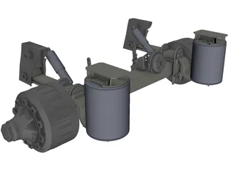 Trailer Axle 3D Model