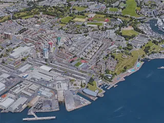 Plymouth City, UK (2019) 3D Model