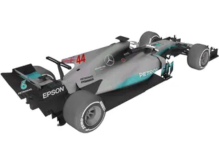 Mercedes-AMG F1 W08 EQ Power 3D Model