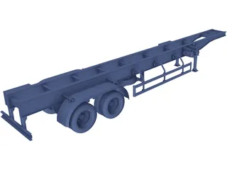 Semi Trailer Crescente 3D Model