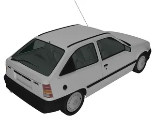 Opel Kadett 3-door (1991) 3D Model