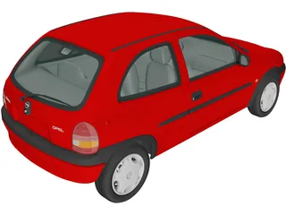 Opel Corsa 3-door (1998) 3D Model