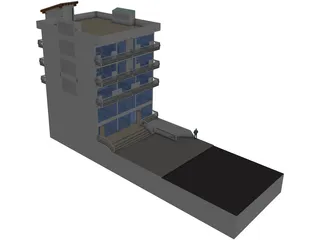 Offices and Apartments 5 Story 3D Model