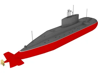 Project 636 Paltus (Kilo Class) 3D Model