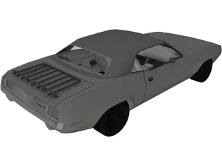 Plymouth Barracuda Cabrio (1970) 3D Model