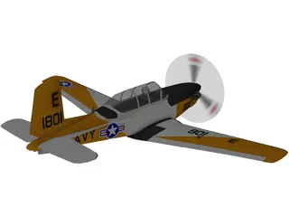 Beechcraft T-34C Turbo Mentor 3D Model