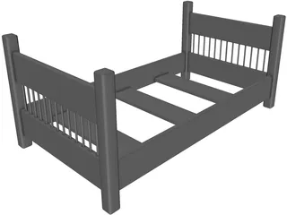 Bed Frame 3D Model