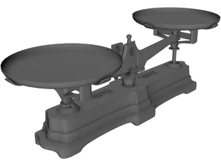 Balance with scales 3D Model
