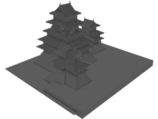 Japan Castle 3D Model