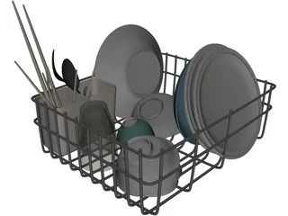 Dish Set 3D Model