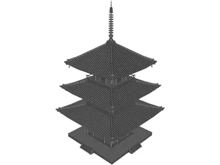 Japanese Tower 3D Model