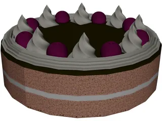 Cake Round 3D Model