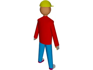 Working Man 3D Model