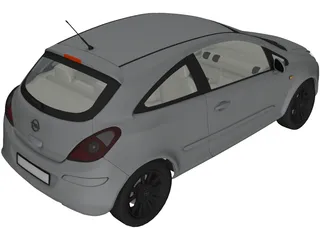 Opel Corsa (2007) 3D Model