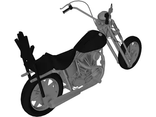 Custom Chopper 3D Model