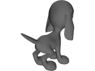 Cartoon Puppy 3D Model