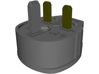 3 Pin Plug 3D Model