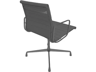 Charles Eames Aluminum Office Ball Chair 3D Model