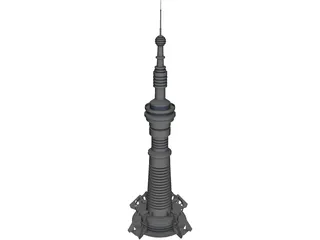 Futuristic Radio Tower 3D Model