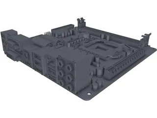 Gigabyte GA-H55N-USB3 Motheboard 3D Model