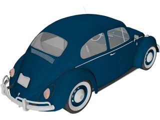 Volkswagen Beetle (1962) 3D Model