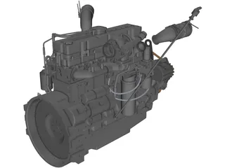 Cummins ISL Engine 3D Model