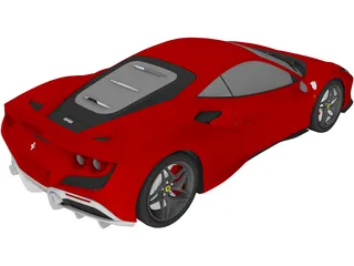 Ferrari F8 Tributo 3D Model