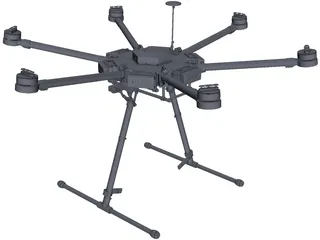 DJI M600 Drone 3D Model