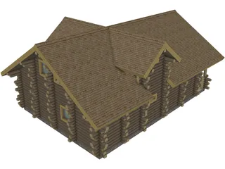 Log House 3D Model