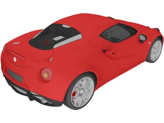 Alfa Romeo 4C (2014) 3D Model