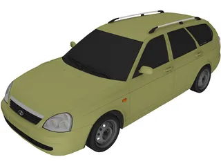Lada Priora 2172 (2009) 3D Model