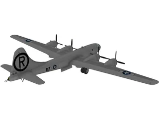 Boeing B-29 Superfortress 3D Model