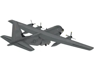 Lockheed AC-130 3D Model