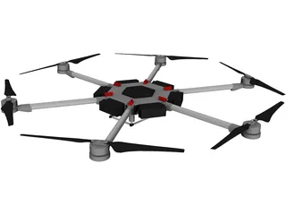 DJI Matrice 600 Hexacopter 3D Model