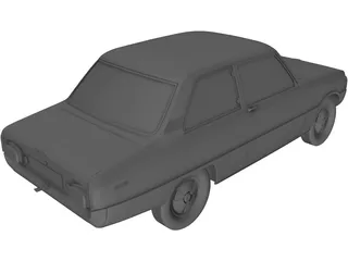 Mazda 1000 2-Door Sedan (1973) 3D Model