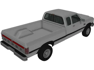 Dodge Ram Club Cab (1991) 3D Model