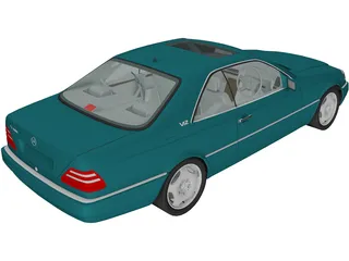 Mercedes-Benz CL600 (1998) 3D Model