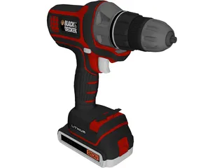 Drill Black and Decker 3D Model