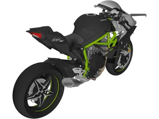 Kawasaki Ninja H2R Supercharged 3D Model - 3D Cad Browser