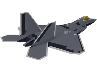 F-22A Raptor 3D Model