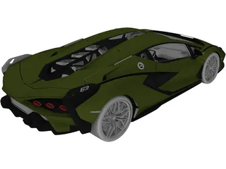 Lamborghini Sian FKP 37 (2020) 3D Model