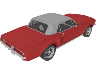 Ford Mustang Soft Top (1967) 3D Model