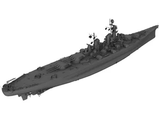 Montana Class Battleship 3D Model