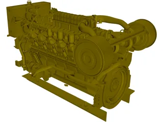 Caterpillar 3512 Generator Engine 3D Model