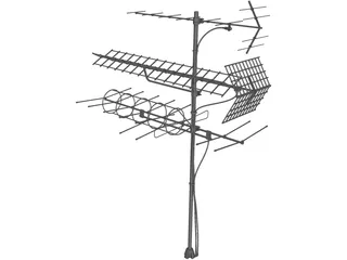 Aerial TV Antenna 3D Model