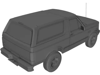 Ford Bronco (1992) 3D Model