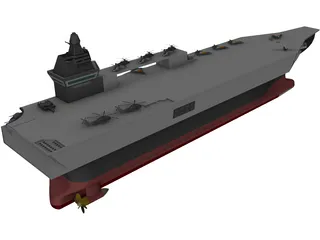 INS Vishal Super Carrier 3D Model