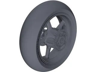 KTM RC8 Rear Wheel 3D Model