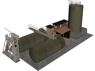 Petrol Factory 3D Model