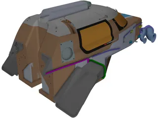 Perrinn LMP1 Prototype Monocoque Chassis 3D Model